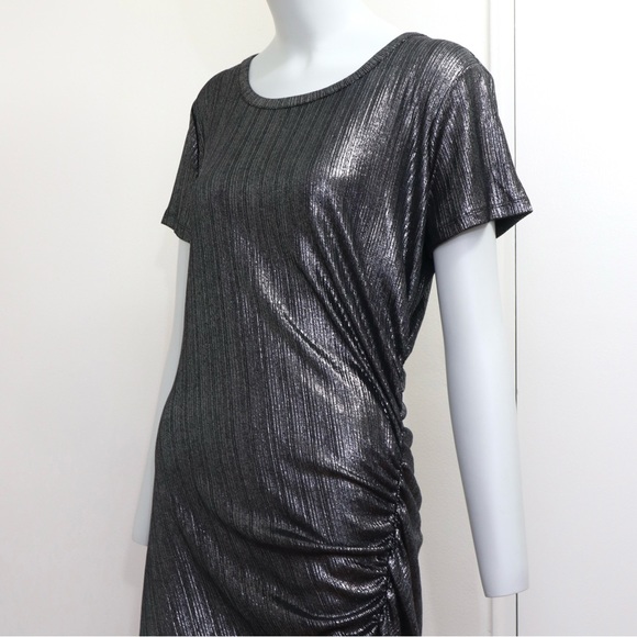 Michael Kors Short-Sleeve Metallic Maxi Dress NWT - Picture 2 of 11